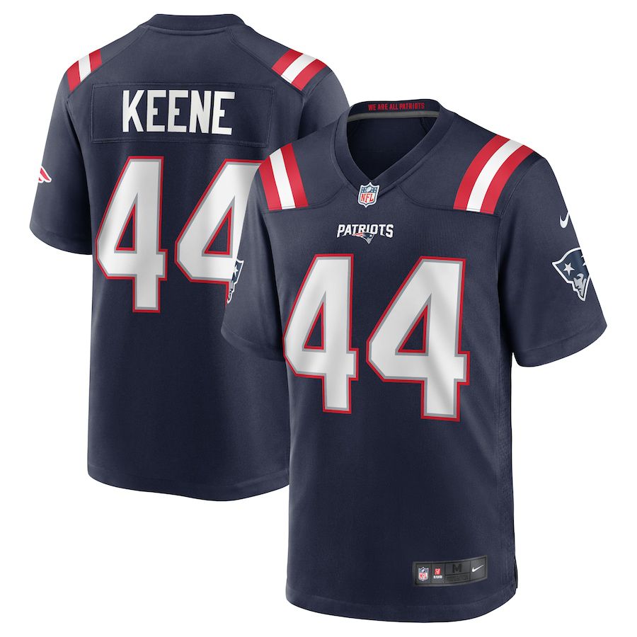 Men New England Patriots 44 Dalton Keene Nike Navy Team Game NFL Jersey